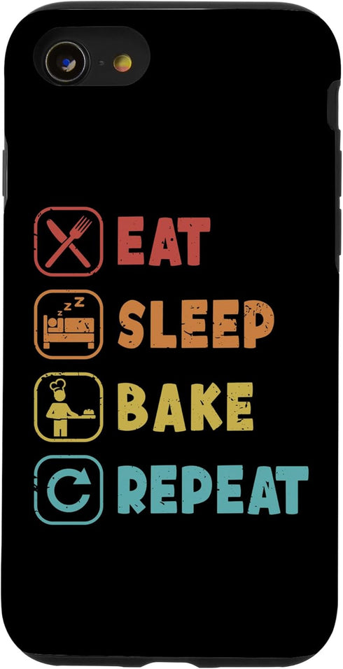 iPhone SE (2020) / 7 / 8 Eat Sleep Bake Repeat Bread Dough Bread Maker Bread Baker Case...