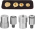 Agatige 4Pcs Snap Button Die Mold Set, Stainless Steel Heavy Duty Press Button Die Snaps Fastener Tool Mould for Hand Press Machine Setter Clothin...