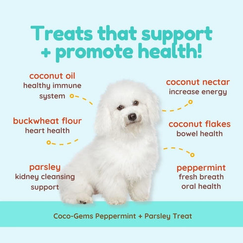 CocoTherapy Coco-Gems Dog Training Treat (Peppermint + Parsley) 5 Oz....