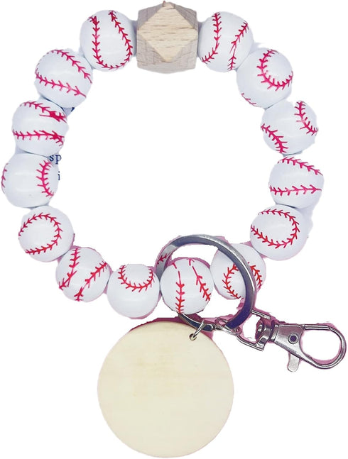 COLORFUL BLING Sports Lover Baseball Softball Bracelet,Handmade Braided Sports Bracelets,Beaded Ball Charm Bracelets...