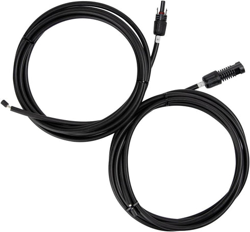 Renogy 10Ft 10AWG Solar Wire Extension Cables with Female and Male Connector, 1 Pair, Adaptor Kit, Black...