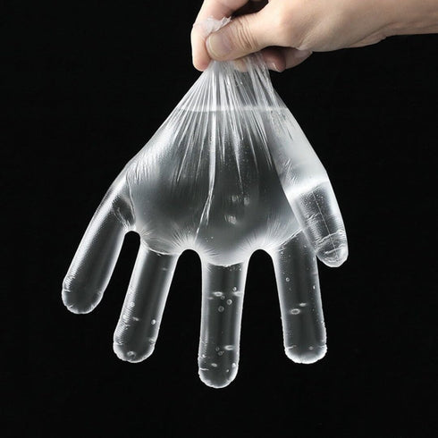 GENDA 500pcs Plastic Gloves Disposable Latex and Powder Free Food Gloves Disposable Perfect for Food Prep in Kitchen for Cooking Service, Cleaning...