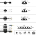 Cable Management Organizer Kit 2 Cable Sleeve Split with 41Self Adhesive Cable Clips Holder, 10pcs and 2 Roll Self Adhesive tie and 100 Fastening ...