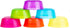 Kids Plastic Dinnerware Set of 6 Multi Color Bowls - Reusable, BPA-Free, Dishwasher Safe and Microwaveable...