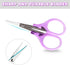 4 Pcs Small Scissors All Purpose,Stainless Steel Scissors Set with Protective Cover,Mini Detail Craft Scissors for Paper Cutting,Sewing,Scrapbooki...