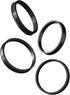 Hubcentric Rings (Pack of 4) - 87.1mm ID to 110mm OD - Black Poly Carbon Plastic Hubrings Hub - Compatible with Ford Lincoln with 87.1mm Vehicle H...