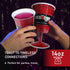 Reusable Red Plastic Wine Glasses with Stem, 14oz, Unique Heavy-Duty Drinking Glasses for Parties, Durable Champagne Flutes, Cute Sturdy Big Grip ...