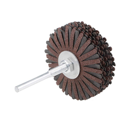 uxcell Abrasive Cloth Flap Wheel Sanding Star 1/4-Inch Shank for Woodworking Root Carving Furniture Polishing 80 Grit...