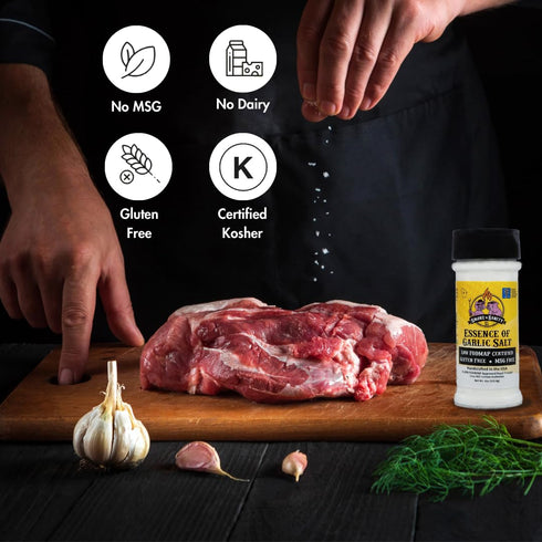 Smoke n Sanity Essence of Garlic Salt - Monash Certified Low FODMAP - Contains No Onion - Certified Gluten Free - Certified Kosher - Dairy Free Lo...