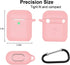 SATLITOG AirPods Case, Full Protective Silicone Cover for Apple AirPods 1&2 Wireless and Wired Charging Case, Pink...