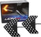 iJDMTOY Pair Dynamic Sequential 3-Step Flash 33-SMD LED Circuit Board Panels for Behind The Side Mirror Turn Signal Retrofit, Amber Yellow...