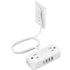 TROND Travel Power Strip with USB Ports, 5ft Flat Plug Extension Cord with Multiple Outlets, Small Wall Mount Extender Adapter for Office Dorm Roo...