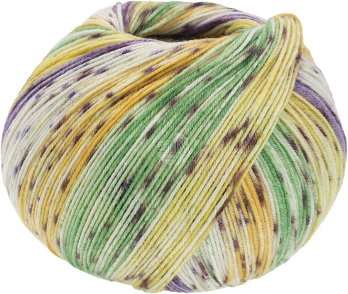 Lana Grossa Meilenweit 100 Seta Cocoon Yarn, 3362 Multi......