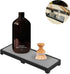 Instant Dry Sink Caddy Organizer, Kitchen Sponge Holder, Bathroom Soap Water Absorbing Stone Drying Tray, Modern Home Countertop Racks (Black, Sil...