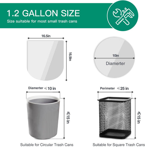 JOYEUX Small Trash Bags 1.2 Gallon, 90 Count Mini Garbage Bags for Bathroom Home Office Trash Can Liners, fit 4.5-5 Liter, 1-1.5 Gal, Clear...