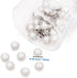 100Pcs Crystal Pearl Buttons, Round Flatback Rhinestone Beads Buttons with Diamond, DIY Craft Sewing Fasteners Accessories for Jewelry Making, Clo...