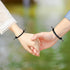 Uloveido 1 Pair Handmade Braided Engraved Bracelets for Couples, Couples His and Hers Bracelets for Men Women Him and Her Birthday Valentine's Day...