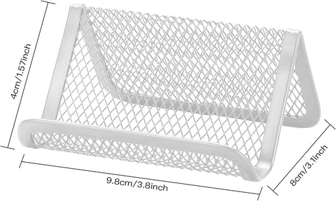 Rocutus 8pcs Business Card Holder Metal Business Card Holder Desk Business Card Holder Card Organizer Black Mesh Business Card Display Business Ca...