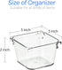 Ravinte 6 Pack Drawer Organizer - 3" X 3" Plastic Storage Bins, Acrylic Organizers with Non-Slip Pads Clear Desk Storage Tray for Makeup, Jewelrie...
