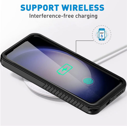 AICase for Samsung Galaxy S23 Case Waterproof, Clear Water Proof Shockproof Dustproof Snowproof Full Body Rugged Transparent Underwater Phone Case...