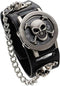 Punk Skull Men's Wrist Watch&Women's Watch,Skull Flip Cover Watch,Skull Ornament+Chain Elements,Fashion for Cosplay Lovers...