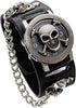 Punk Skull Men's Wrist Watch&Women's Watch,Skull Flip Cover Watch,Skull Ornament+Chain Elements,Fashion for Cosplay Lovers...