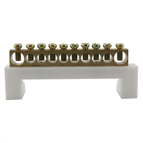 Terminal Block Connector Bar CHENJIN 10 Positions Single Row High Bridge Design Electric Barrier Bar, Terminal Bus Bar...