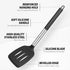 Pack of 4 Large Silicone Cooking Spatulas and Spoons, Slotted and Solid Stainless Steel Cooking Utensils Set, Non-stick Heat Resistant Kitchen for...