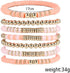 Pingyongchang Heishi Gold Beaded Bracelets Set for Women Men Bohemian Polymer Clay Colorful Surfer Vinyl Disc Stretch Layering Stackable Friendshi...