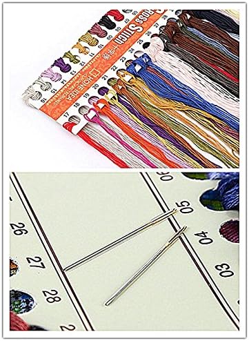 CaptainCrafts Cross Stitch Kits, Stamped Cross Stitch Printed Fabric Embroidery Kit Full Range Landscapes Flowers Greenery Kits for Beginner Adult...