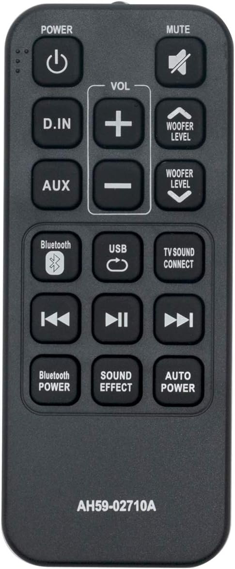 AH59-02710A Sound Bar Replacement Remote Control Applicable for Samsung Soundbar HW-JM25 HW-J250 HW-JM25/ZA HW-J250/ZA HWJM25 HWJ250 HWJM25/ZA HWJ...