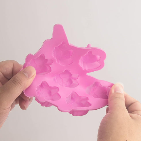 3 Pack Medium Size 7 Cavities Unicorn Silicone Chocolate Mold for Making Unicorn Shape Gummy, Candy, Chocolate, Ice Cube, Jelly, Mousse, Small Cak...