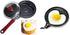 YIKANGHENG Mini Frying Pan, 4.8 Inch Heart Shape Iron Egg and Omelet Pan with Nonstick Coating for Kitchen and Outdoor of Fried Eggs, Cakes and Br...