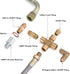 PTNHZ UNIVERSAL Turbo Oil Feed Line Oil Return Line Oil Drain Line Kit 1/8 NPT 4AN T3 T4 T3/T4 T04E T70 T66 T67 GT35 GT45...