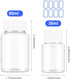 6 Pcs Clear Pill Bottle 30ml/80ml Plastic Medicine Containers Sample Jar with Caps Refillable Tablet Storage Holder Empty Reagent Chemical Organiz...
