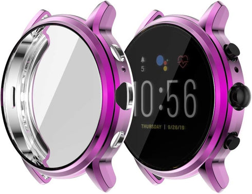 Screen Protector Case Compatible for Fossil Gen 5 Carlyle Soft TPU Full Cover Scratched Resistant for Fossil Gen 5 Carlyle Smartwatch (Purple)...