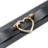 Punk Leather Goth Choker Collar Adjustable Rock PU Leather Choker Necklaces Cosplay Jewelry Vintage Necklaces - Black with Gold Heart...