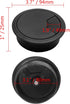 5Pcs 2-3/8" / 60mm Computer Desk Grommet, Plastic Round Desk Grommet Hole Wire Cover Organizer, Black...