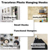 Picture Hangers for Hardwall 20LB Maximum Load Hanging Photo Frames Drywall Hook Art Painting Display Hangers Clock Wedding Photos Hanging Hardwar...