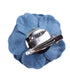 Denim Flower Brooch Blue Denim Flower Hair Clips Blue Jeans Flower Hair Pins BW21 (Dark Blue)...