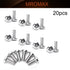 MroMax M8 x 20mm Machine Screws Pan Phillips Cross Head Screw 304 Stainless Steel Fasteners Bolts Silver Gray 20Pcs...