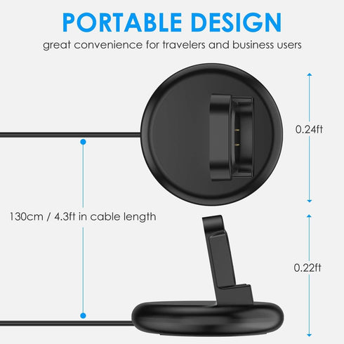 Charger Dock Compatible with Fitbit Sense 2/Versa 4/Sense/Versa 3, Anti-Slip Charging Stand Dock Station Replacement USB Cable 4.3Ft Cord Accessor...