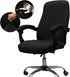 Office Chair Cover with Arm Covers - Universal Stretch Desk Chair Cover, Computer Chair Slipcovers (Size: L) - Black...
