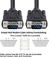 DTech 10ft DB9 to DB9 RS232 Serial Cable Male to Male Simple Null Modem Cord Cross TX RX line 2 Pin Crossed Without Handshake for Computer Data Co...