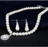 Pearl Necklace and Earring Set, Wedding Pearl Jewelry Sets for Bride Bridesmaid Women...