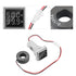 AC Current and Voltage Indicator, 22mm AC Voltage Current Display Meter, 0-100A 60-500V LED Display Voltmeter AC Ammeter Voltmeter Square Head Vol...
