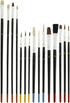 U.S. Art Supply 15 Piece Multi-Purpose Artist Paint Brush Set - Pony Round and Flat Bristles for Painting Portraits, Canvas, Paper, Wood - Waterco...