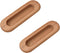 2PCS Oval Wood Recessed Concealed Handle, Embedded Design Sliding Door Handle Wood Cabinet Pulls Flush Sliding Closet Door Pulls for Sliding Barn ...