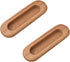 2PCS Oval Wood Recessed Concealed Handle, Embedded Design Sliding Door Handle Wood Cabinet Pulls Flush Sliding Closet Door Pulls for Sliding Barn ...