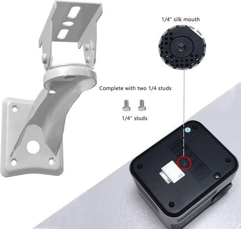 Mini Projector Wall Mount/Projector Hanger/CCTV Security Camera Housing Mounting Bracket(White) - for CCTV/Camera/Projector/Webcam...